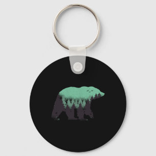 Bear Forest Nature Grizzly Hiking Outdoor Hunting  Key Ring