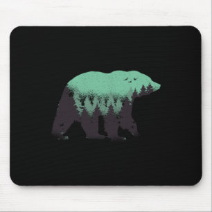 Bear Forest Nature Grizzly Hiking Outdoor Hunting Mouse Pad