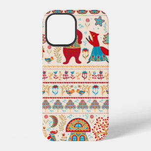 Bear,fox,rooster and chicken with chicken,fairy ho iPhone 12 case