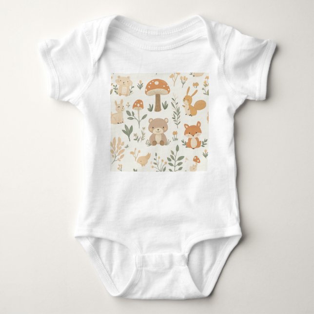Bear friends baby bodysuit (Front)