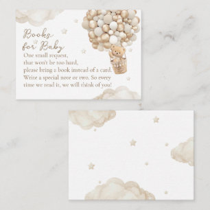 Bear Gender Neutral Baby Shower Book Request Enclosure Card