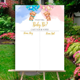 Bear Gender reveal Boy or Girl chart