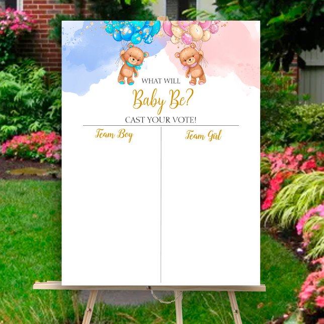 Bear Gender reveal Boy or Girl chart (Creator Uploaded)