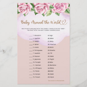 Bear girl baby shower Baby Around the World