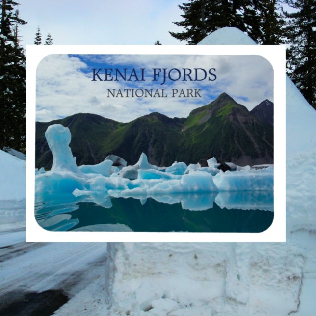 Bear Glacier Icebergs, Kenai Fjords National Park  Magnet (Creator Uploaded)