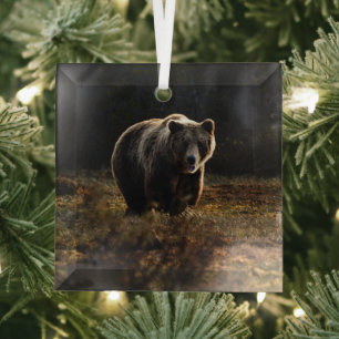 Bear Glass Tree Decoration