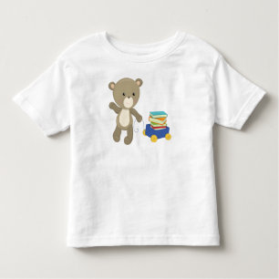 Bear Going To School, Brown Bear, Cute Bear, Books Toddler T-Shirt