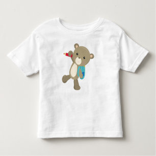 Bear Going To School, Cute Bear, Backpack, Pencil Toddler T-Shirt
