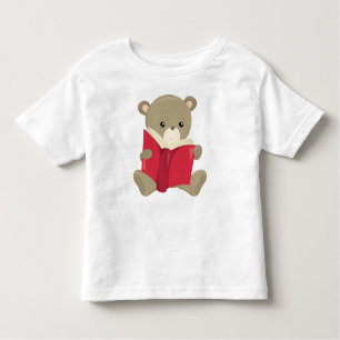 Bear Going To School, Cute Bear, Brown Bear, Books Toddler T-Shirt