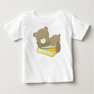 Bear Going To School, Cute Bear, Sleeping Bear Baby T-Shirt