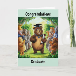 Bear Graduation Personalised Card