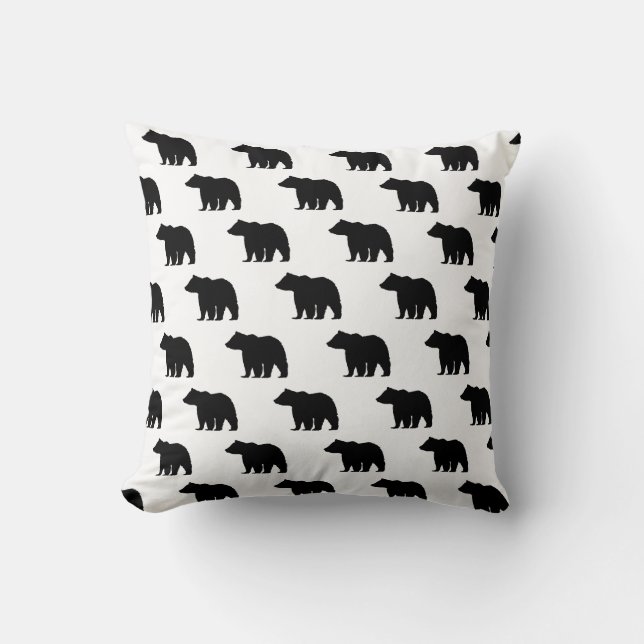 Bear  Graphic Pattern Throw Pillow (Front)