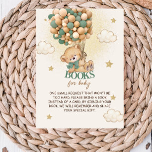 Bear Green Balloons Books for Baby Enclosure Card
