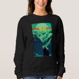 Bear grizzly predator forest wildlife animal sweatshirt