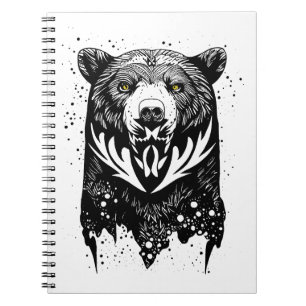 Bear Grizzly Wild Animal Nature Illustration Art  Notebook
