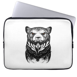 Bear Grizzly Wild Animal Nature Illustration Art T Laptop Sleeve