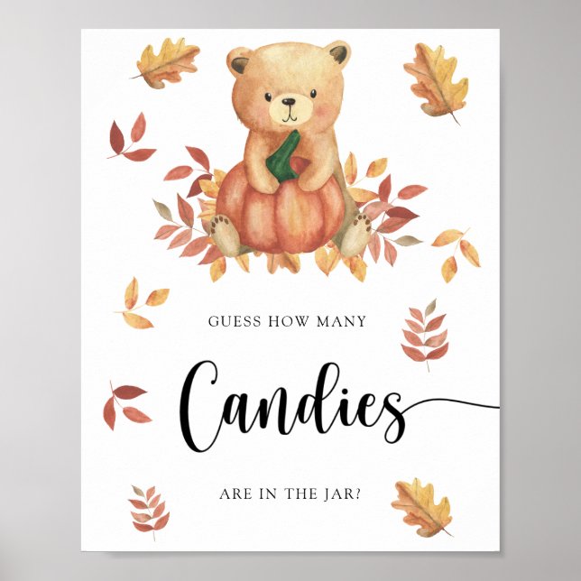 Bear - guess how many candies poster (Front)