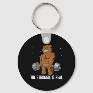 Bear Gym Weight Training The Struggle Is Real Key Ring