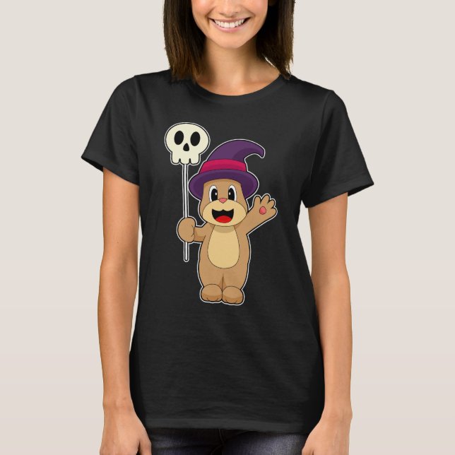 Bear Halloween Witch Ghost T-Shirt (Front)