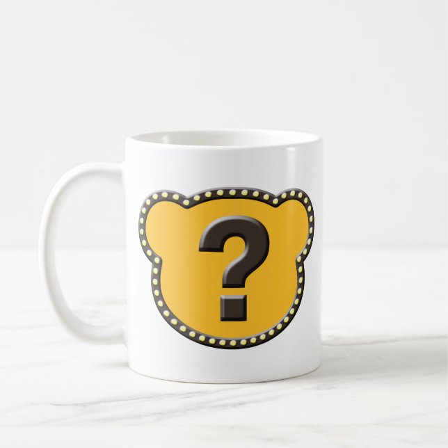 Bear Head Question Mark Coffee Mug (Left)