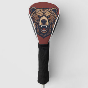 Bear Head Wild Tribal Art Golf Head Cover