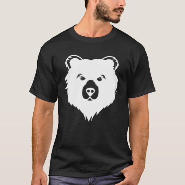 Bear Head Women Men Graphic Bear T-Shirt (Front)