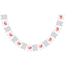 Bear Heart Collection - Blue Bunting