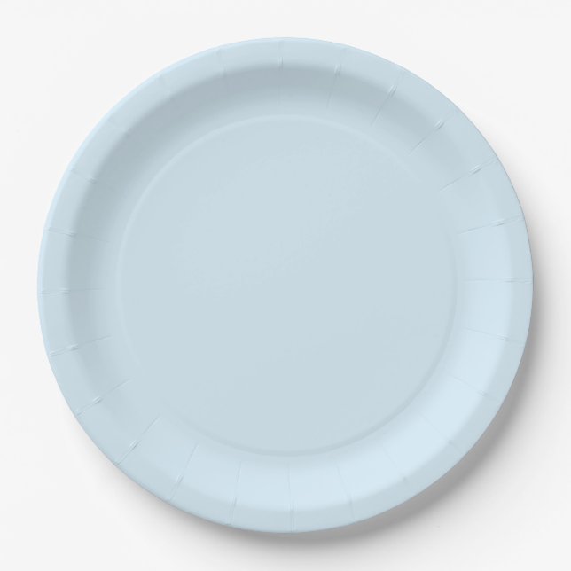 Bear Heart Collection - Blue Paper Plate (Front)
