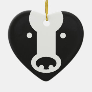 Bear Heart - Custom Year on Back Ceramic Tree Decoration