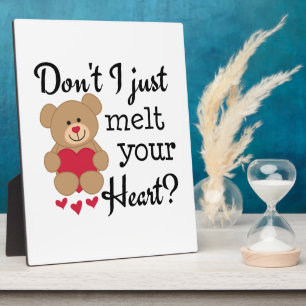 Bear Heart Melt Plaque