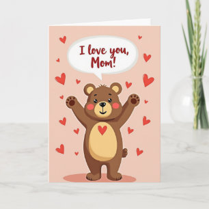 Bear Heart Mum Love You Card