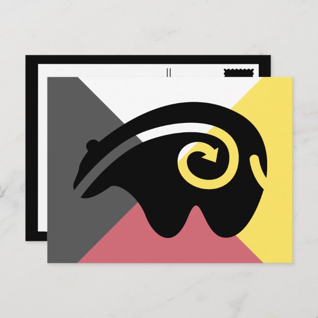 bear heartline postcard (Front/Back)