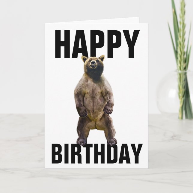 BEAR HUG BIRTHDAY CARD (Front)