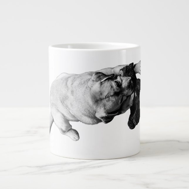 Bear Hug Break – Photo Calm Large Coffee Mug (Front)