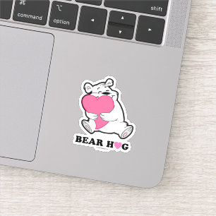Bear Hug Custom-Cut Vinyl Sticker