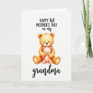 Bear Hug Mothers Day Illustration Card