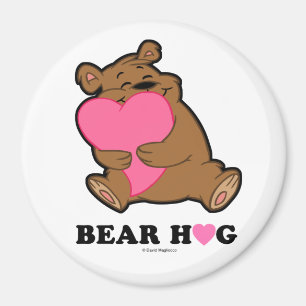 Bear Hug Round Magnets