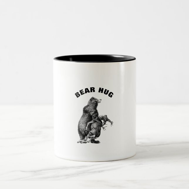 Bear Hug Two-Tone Coffee Mug (Center)