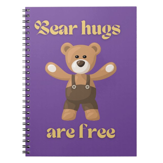 Bear hugs are free     notebook (Front)