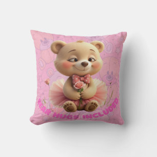 Bear Hugs Included – Sweet Tutu Bear  Cushion
