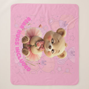 Bear Hugs Included – Sweet Tutu Bear Sherpa Blanket