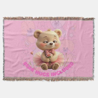 Bear Hugs Included – Sweet Tutu Bear  Throw Blanket