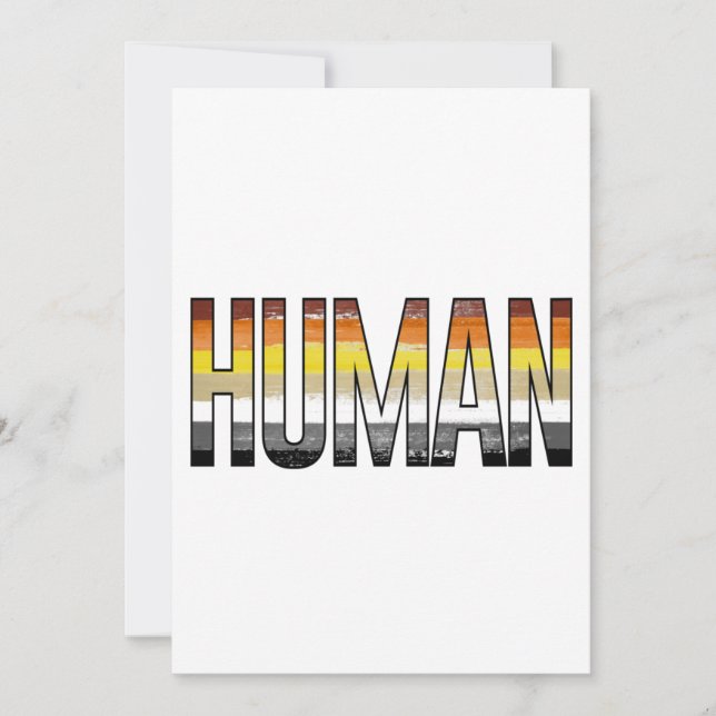 Bear Human Holiday Card (Front)