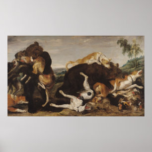 Bear Hunt or, Battle Between Dogs and Bears Poster