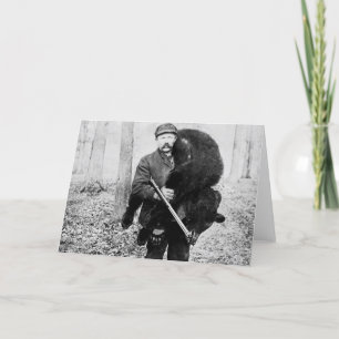 Bear hunter, 1909 card