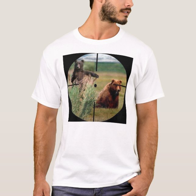 Bear Hunting - Shoot him T-Shirt (Front)
