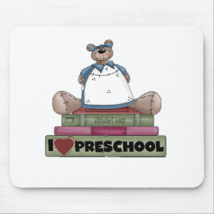 Bear I Love Preschool Mouse Pad
