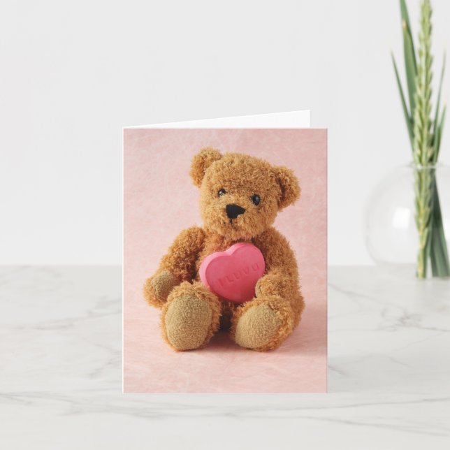 bear i luv u note card (Front)