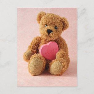 bear i luv u postcard