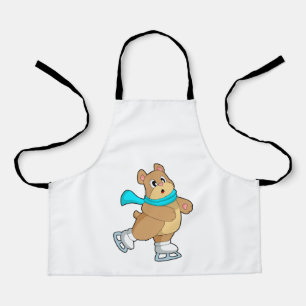 Bear Ice skating Ice skates Apron